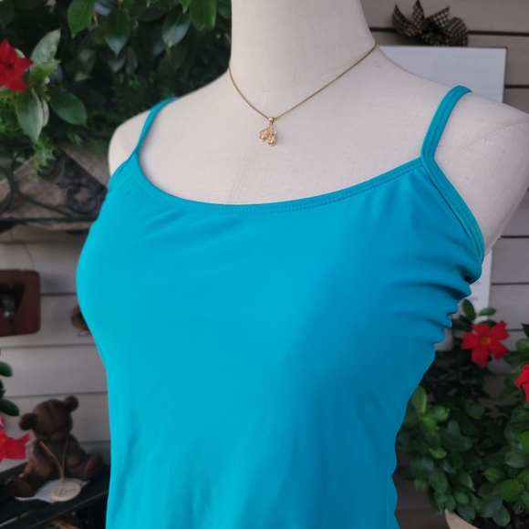 CATALINA ♡ NWOT Gorgeous 1pc Aqua Blue Padded Bralette Swimsuit XL (16-18) - Picture 9 of 11